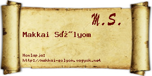 Makkai Sólyom névjegykártya